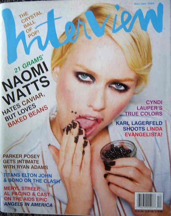 INTERVIEW magazine side cover Dec.'03/Jan.'04 2003