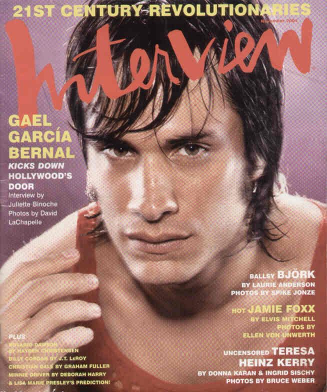 INTERVIEW magazine side cover November 2004