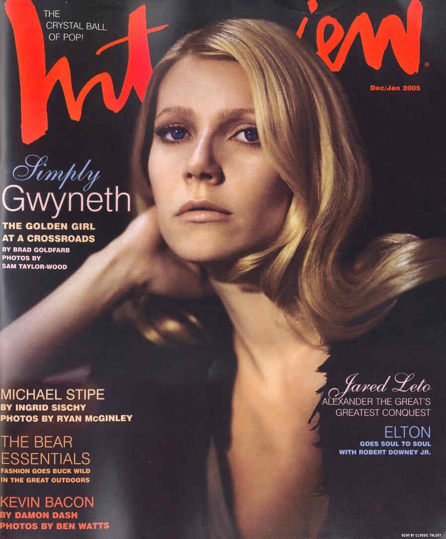 INTERVIEW magazine side cover December 2004