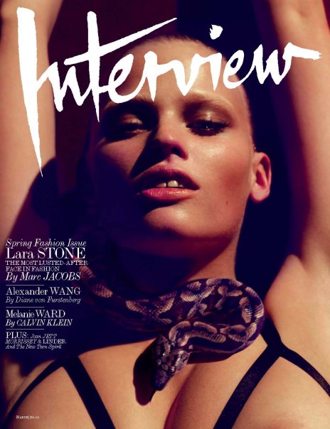 INTERVIEW magazine side cover March 2010