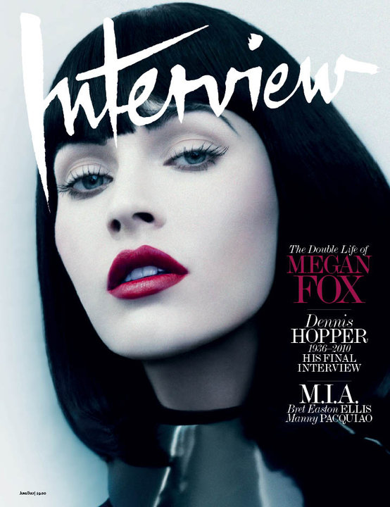INTERVIEW magazine side cover June/July 2010