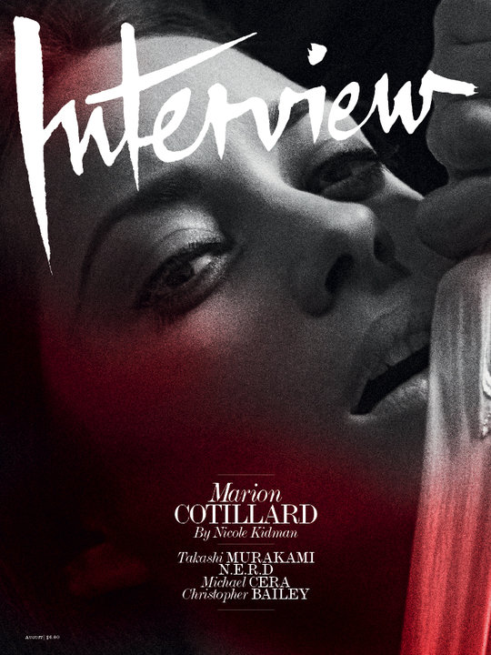 INTERVIEW magazine side cover August 2010