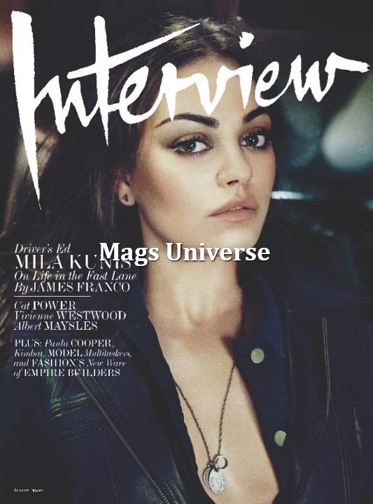 INTERVIEW magazine side cover August 2012