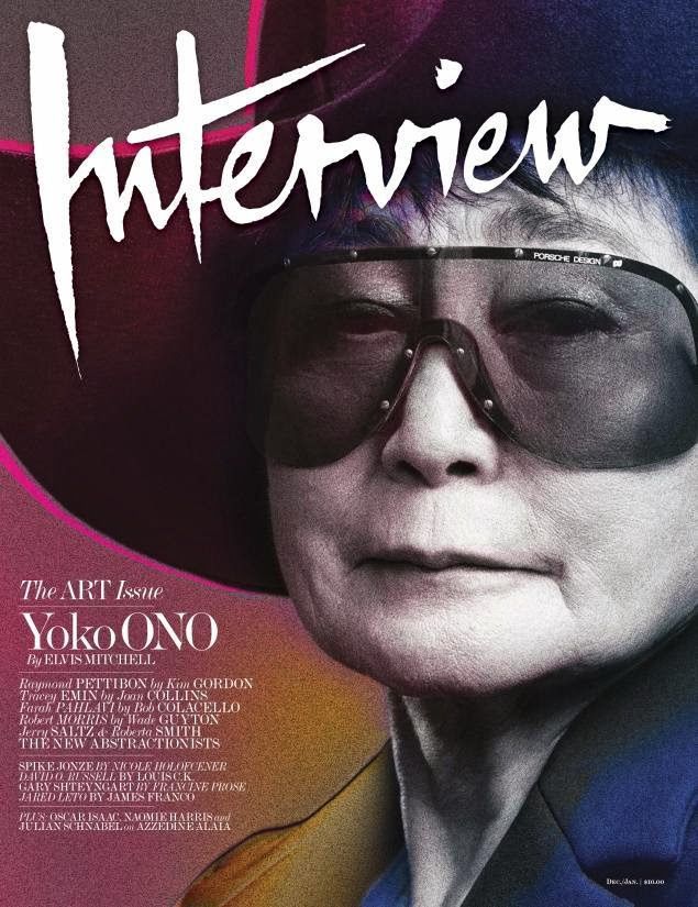 INTERVIEW magazine side cover December 2013
