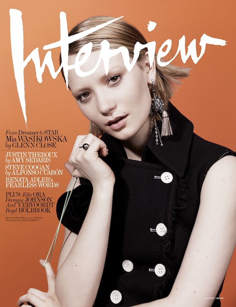 INTERVIEW magazine side cover August 2014