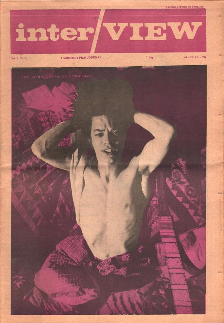 INTERVIEW magazine side cover Issue 2 October 1969
