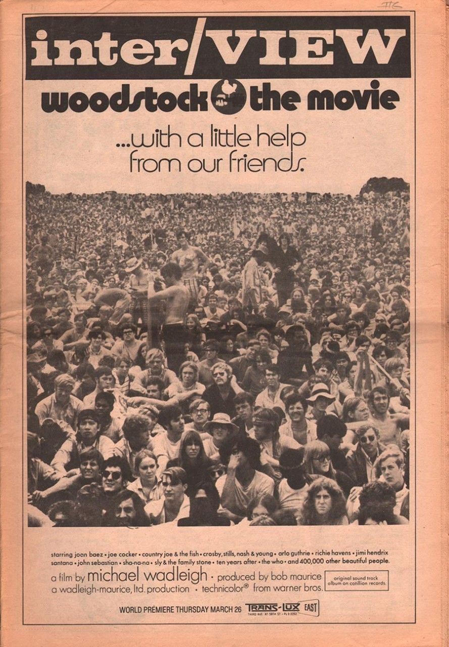 INTERVIEW magazine side cover Issue 6 February 1970