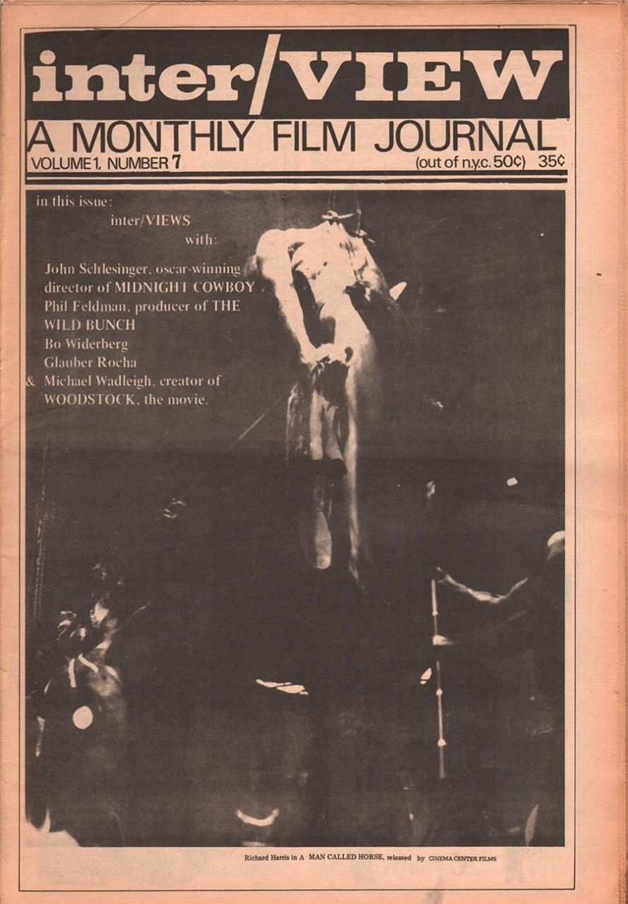 INTERVIEW magazine side cover Issue 7 March 1970