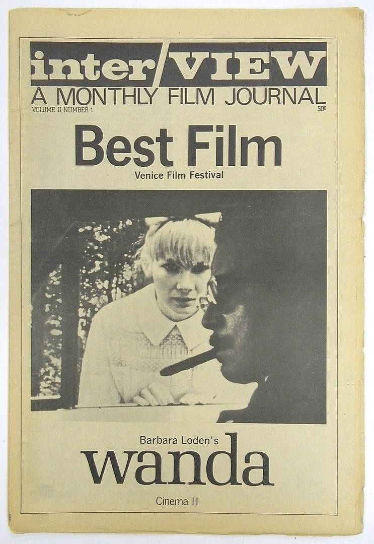 INTERVIEW magazine side cover Issue 13  Vol 2 # 1 September 1970