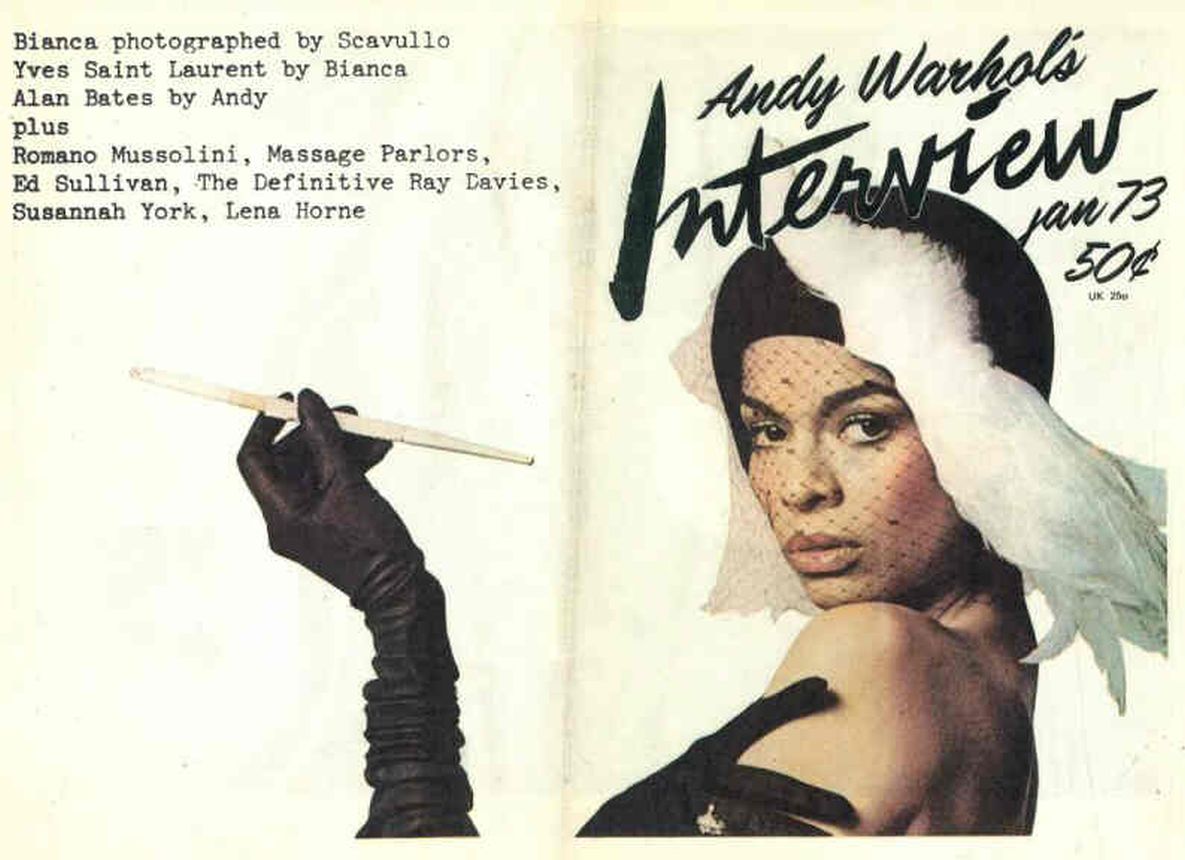 INTERVIEW magazine side cover January 1973