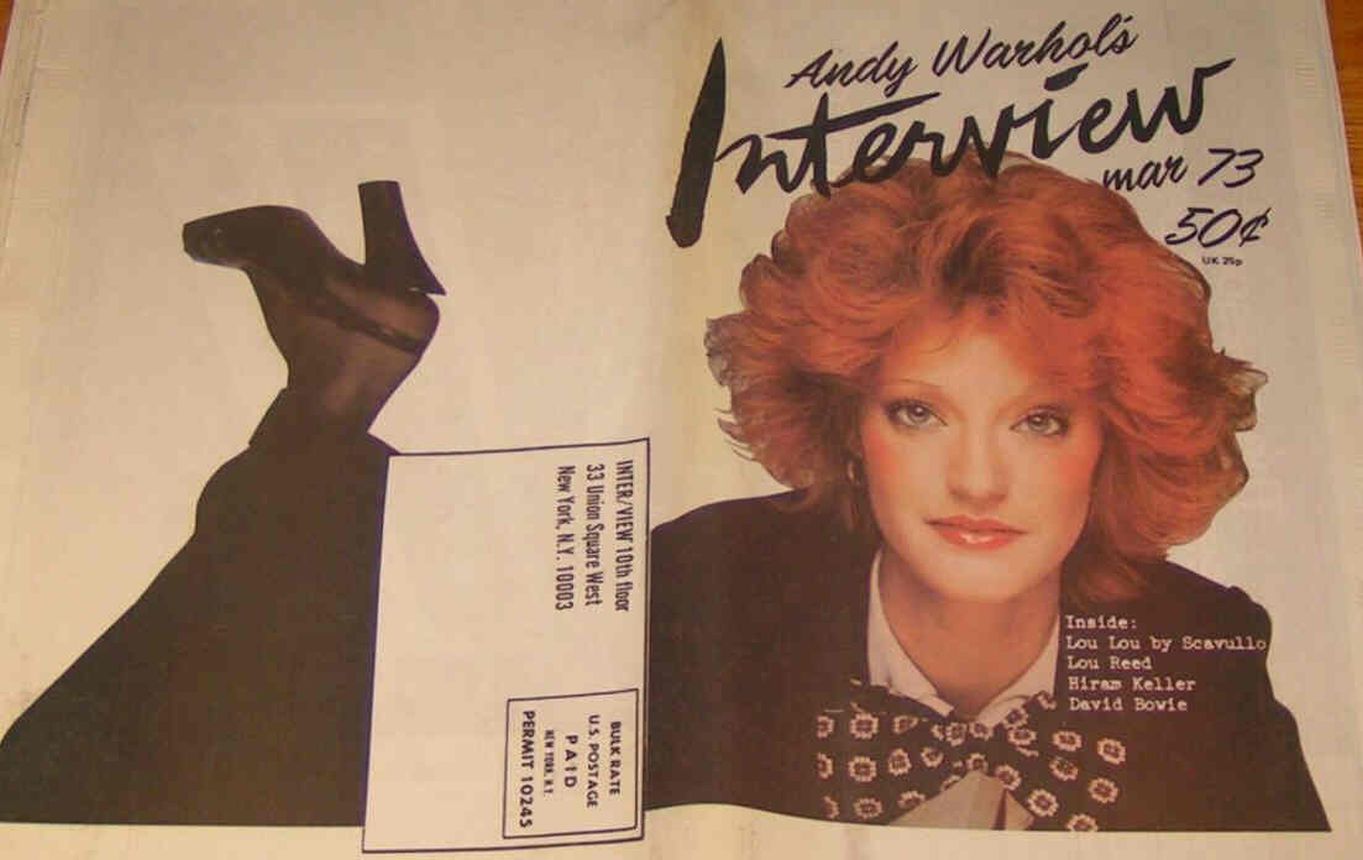 INTERVIEW magazine side cover March 1973