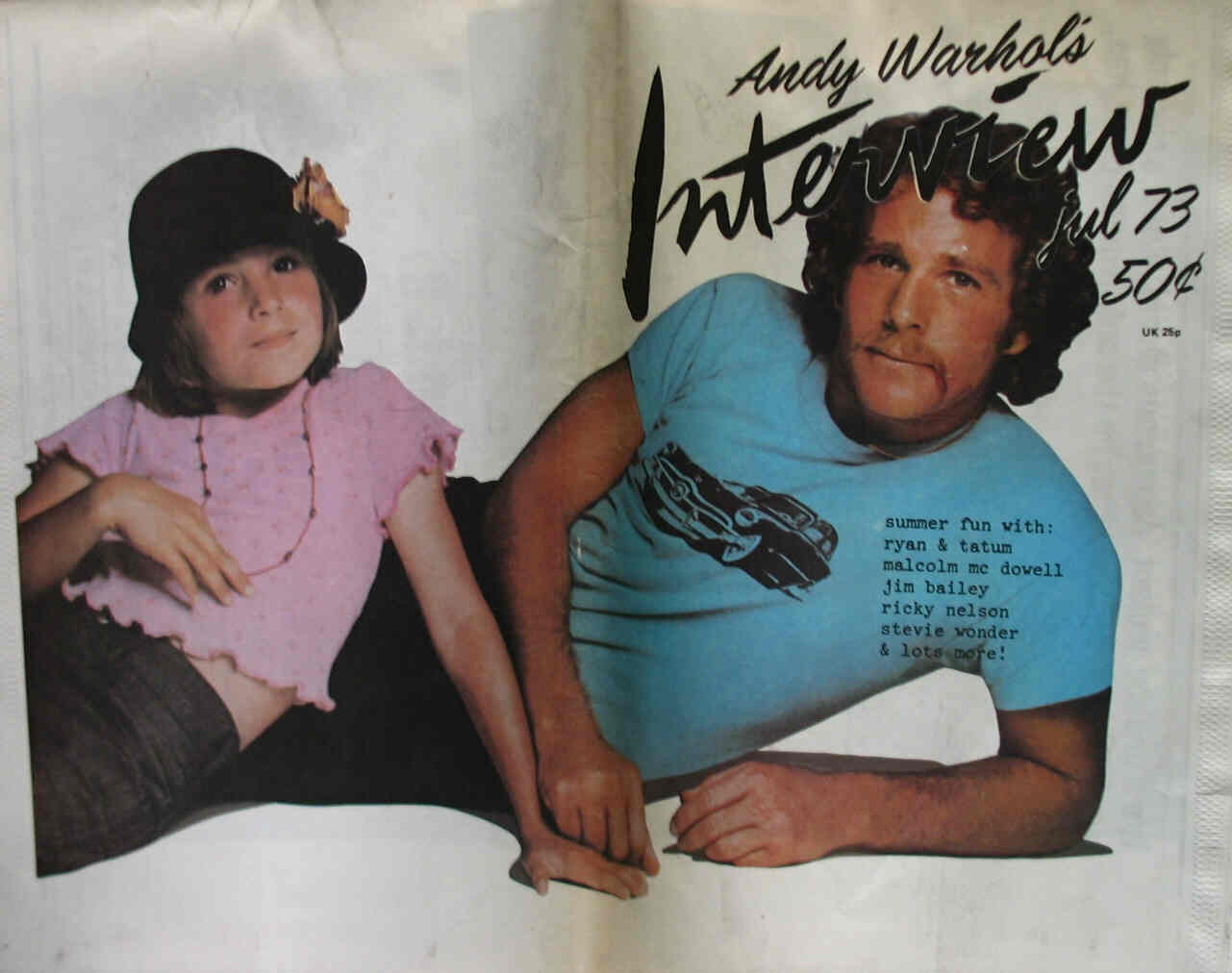 INTERVIEW magazine side cover July 1973
