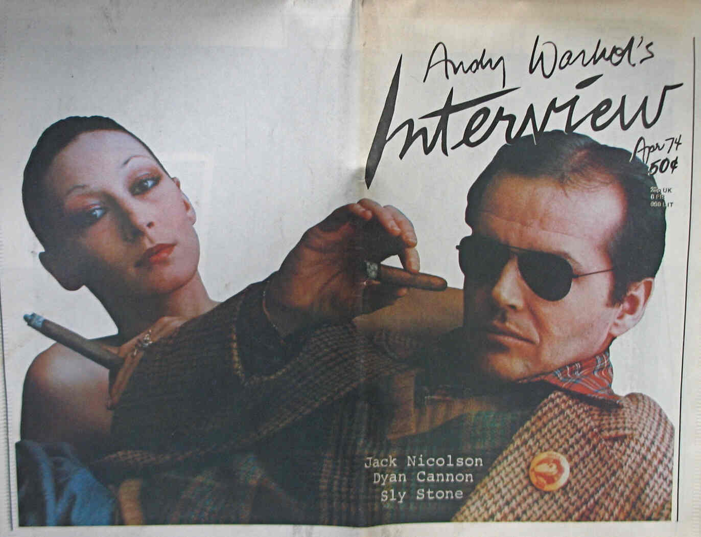 INTERVIEW magazine side cover April 1974