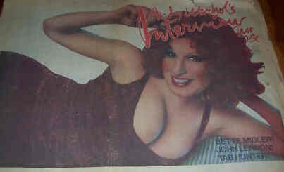 INTERVIEW magazine side cover November 1974