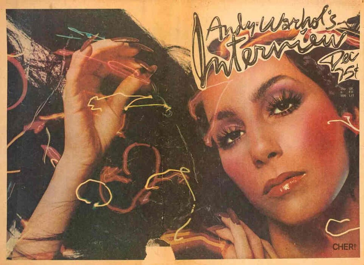 INTERVIEW magazine side cover December 1974