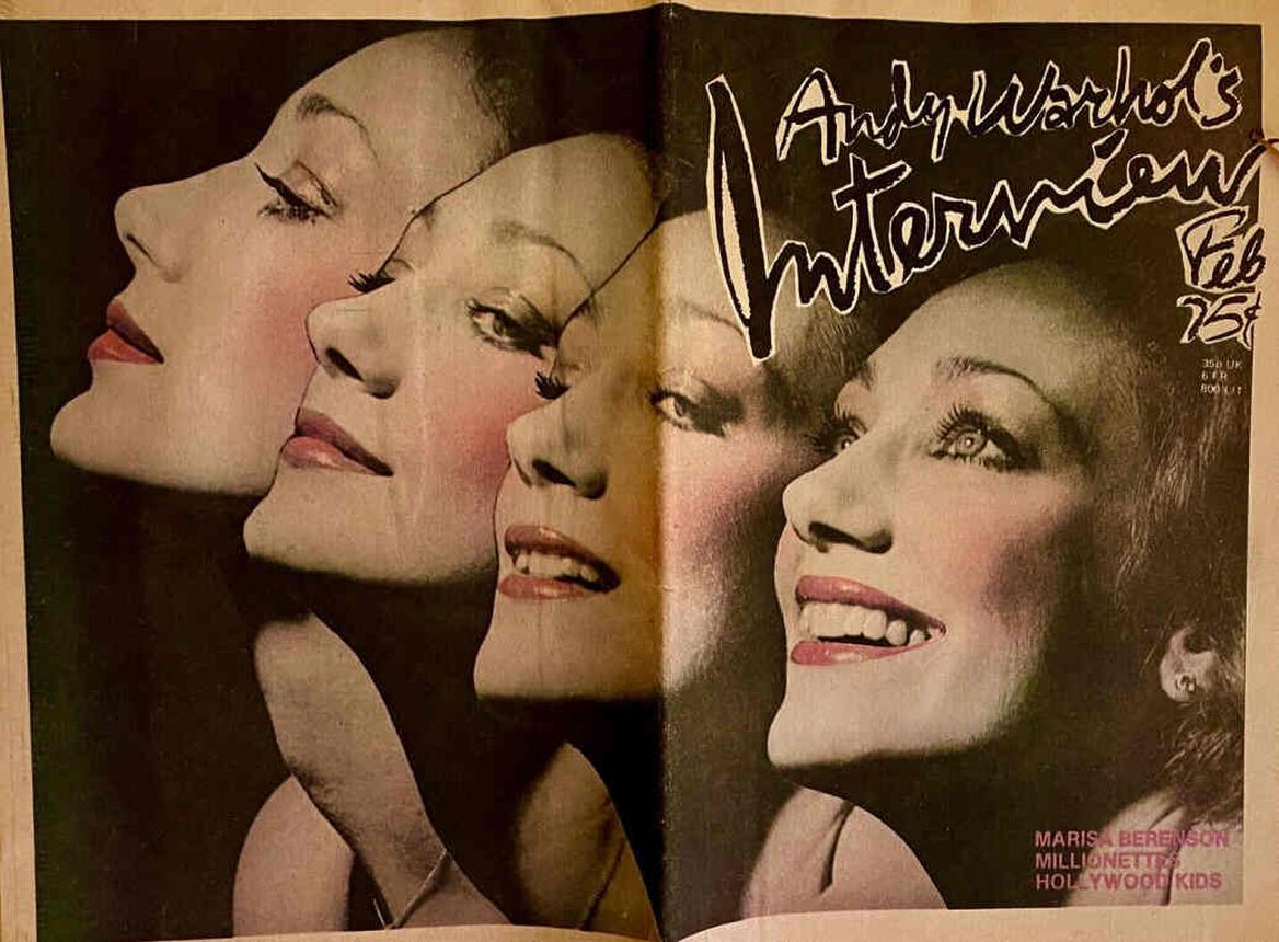 INTERVIEW magazine side cover February 1975