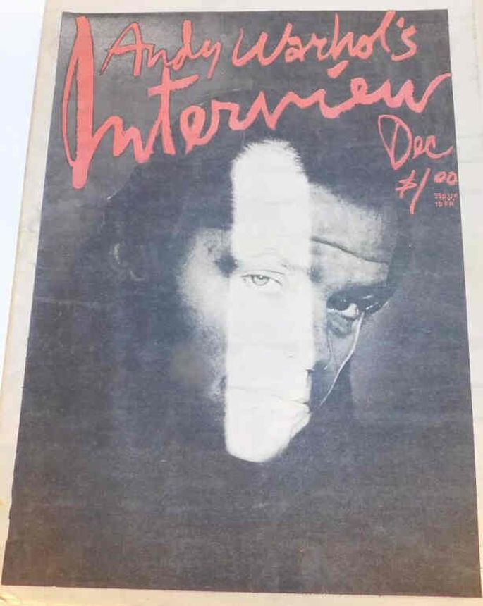 INTERVIEW magazine side cover December 1976