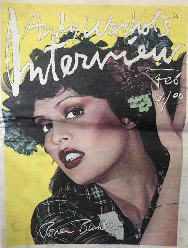 INTERVIEW magazine side cover February 1977