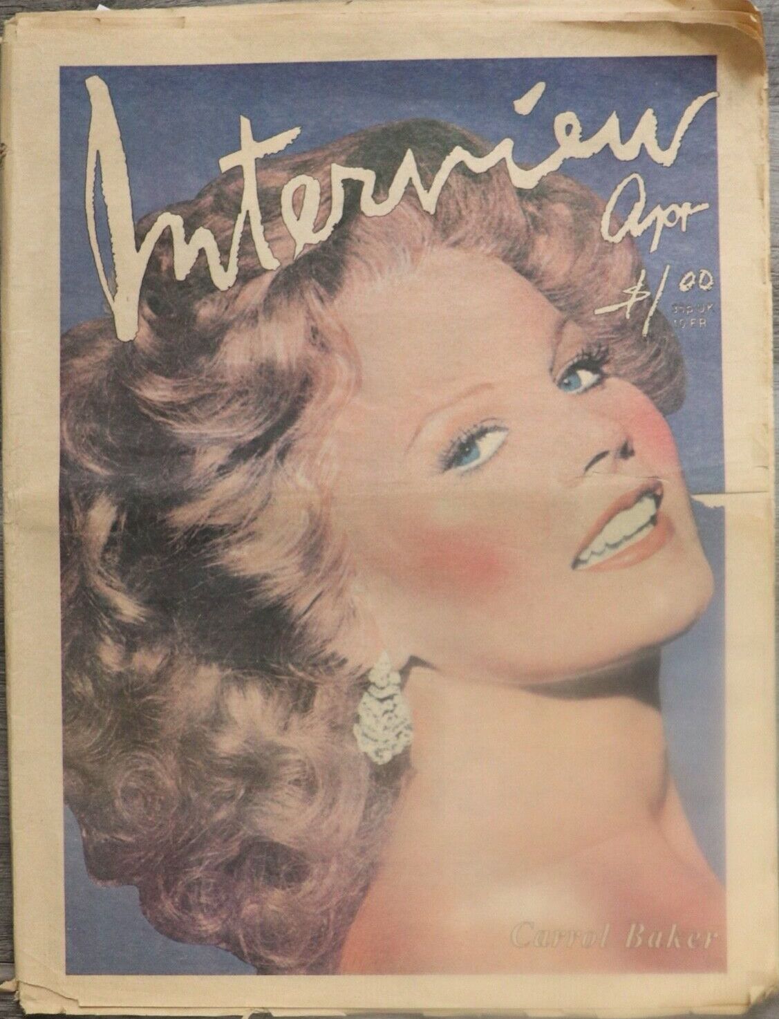 INTERVIEW magazine side cover April 1977