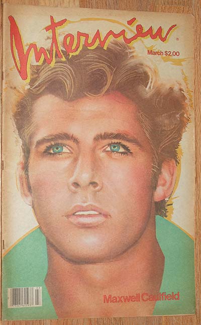 INTERVIEW magazine side cover March 1982