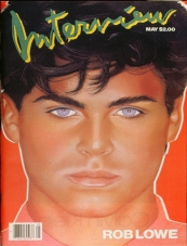 INTERVIEW magazine side cover May 1984