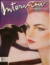 INTERVIEW magazine side cover November 1984