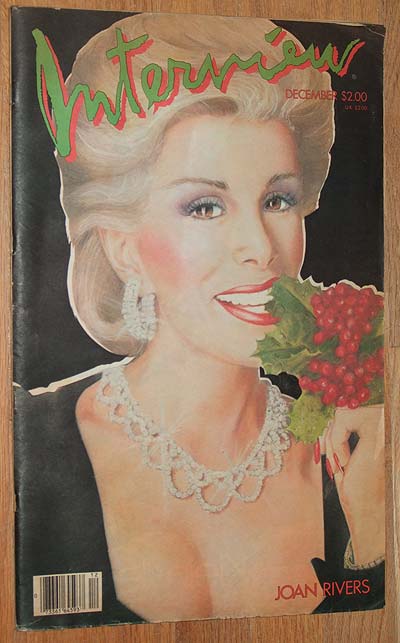 INTERVIEW magazine side cover December 1984