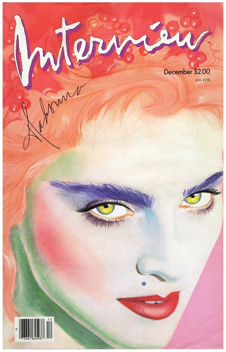 INTERVIEW magazine side cover December 1985