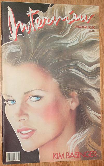 INTERVIEW magazine side cover February 1986