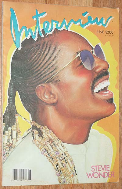 INTERVIEW magazine side cover June 1986