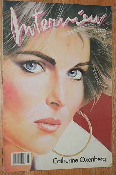 INTERVIEW magazine side cover July 1986