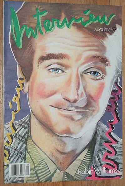 INTERVIEW magazine side cover August 1986