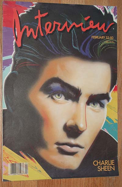 INTERVIEW magazine side cover February 1987