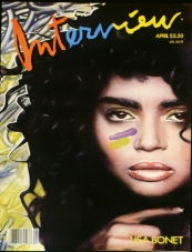 INTERVIEW magazine side cover April 1987