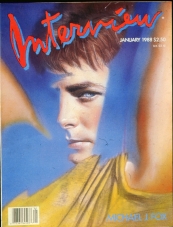 INTERVIEW magazine side cover January 1988
