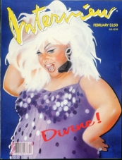 INTERVIEW magazine side cover February 1988