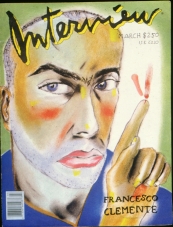 INTERVIEW magazine side cover March 1988