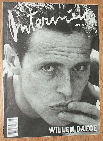 INTERVIEW magazine side cover June 1988
