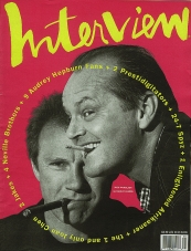 INTERVIEW magazine side cover August 1990