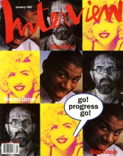 INTERVIEW magazine side cover January 1992