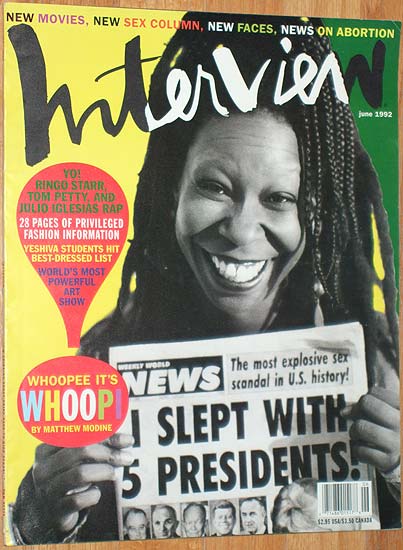 INTERVIEW magazine side cover June 1992