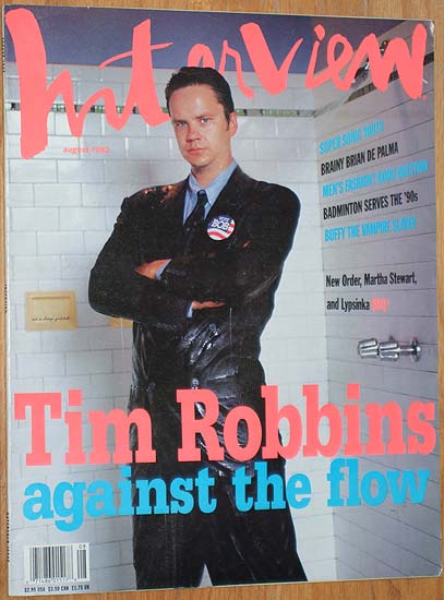 INTERVIEW magazine side cover August 1992