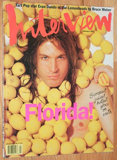 INTERVIEW magazine side cover February 1993