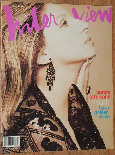 INTERVIEW magazine side cover April 1993
