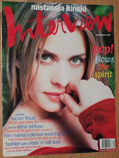INTERVIEW magazine side cover December 1993