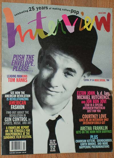 INTERVIEW magazine side cover March 1994