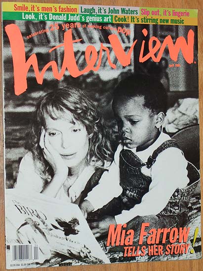 INTERVIEW magazine side cover April/May 1994