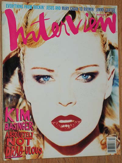 INTERVIEW magazine side cover December 1994