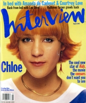 INTERVIEW magazine side cover August 1995