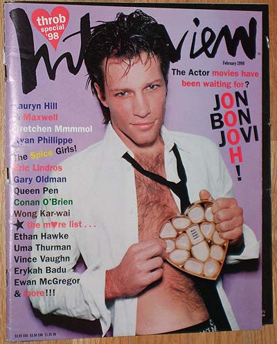 INTERVIEW magazine side cover February 1998